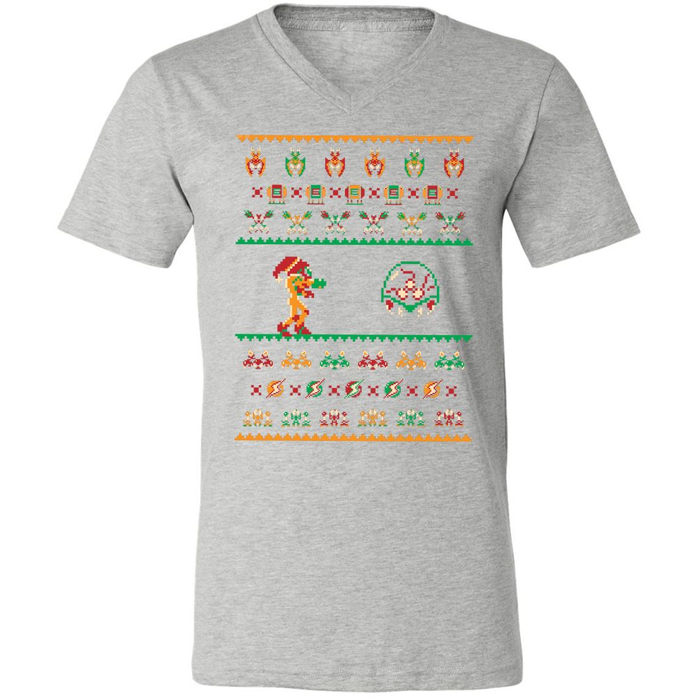 Unisex V-Neck T-Shirt - D5TCENJ3 - Athletic Heather - 7