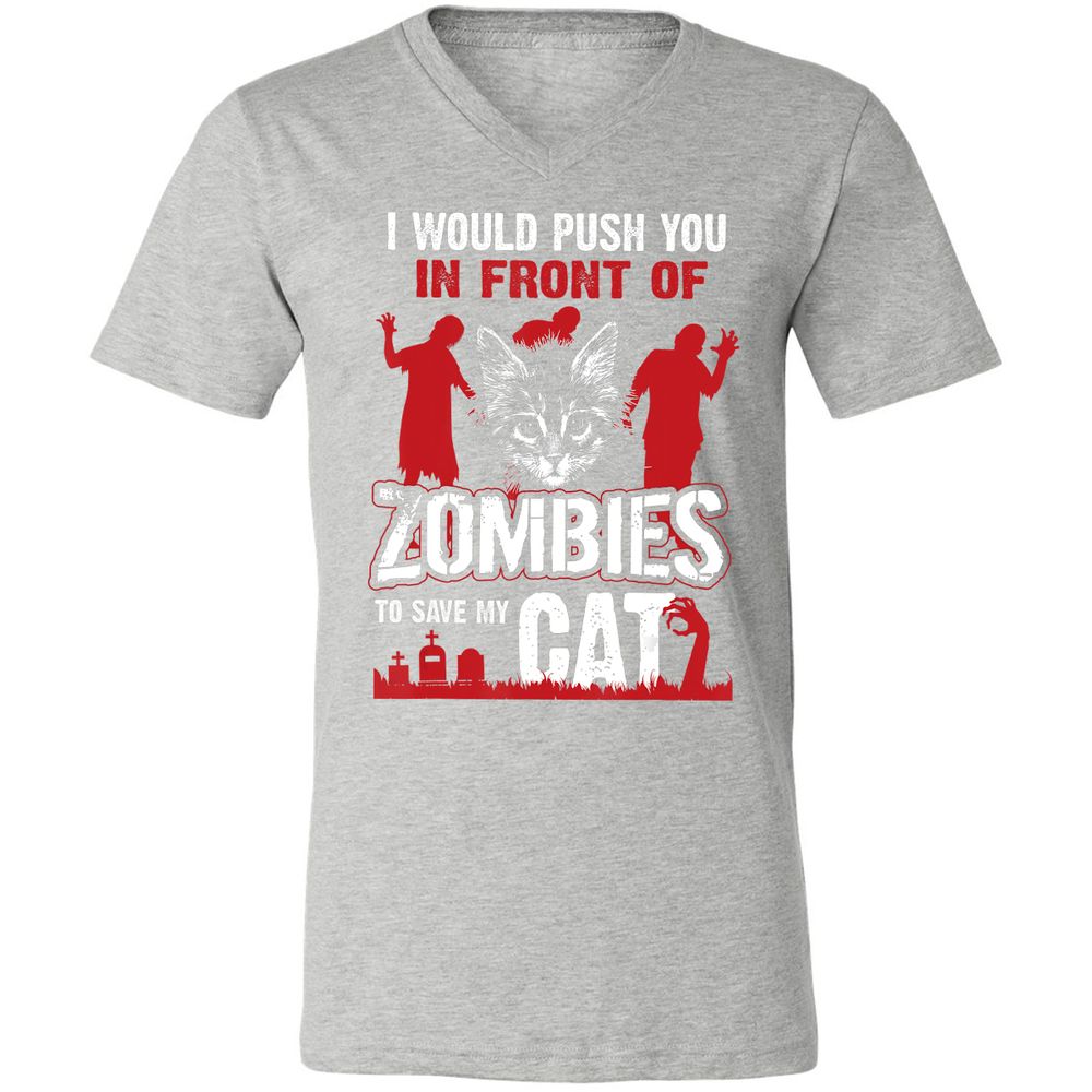 Unisex V-Neck T-Shirt - 77QDTDUV - Athletic Heather - 7