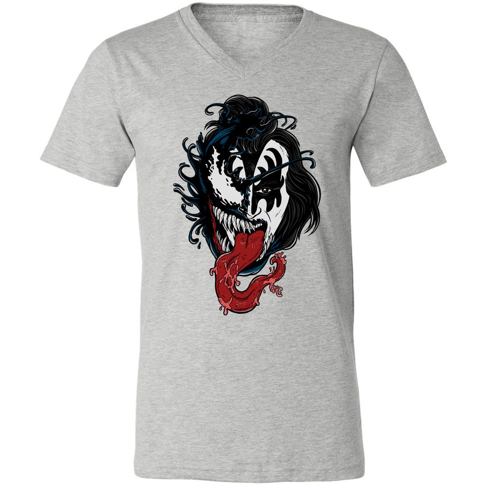 Unisex V-Neck T-Shirt - DZBSBAD1 - Athletic Heather - 7