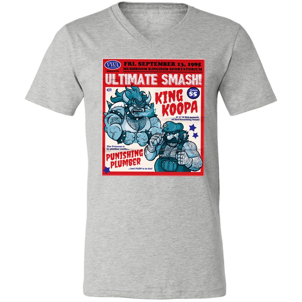 Unisex V-Neck T-Shirt - F5QCC2Q6 - Athletic Heather - 7