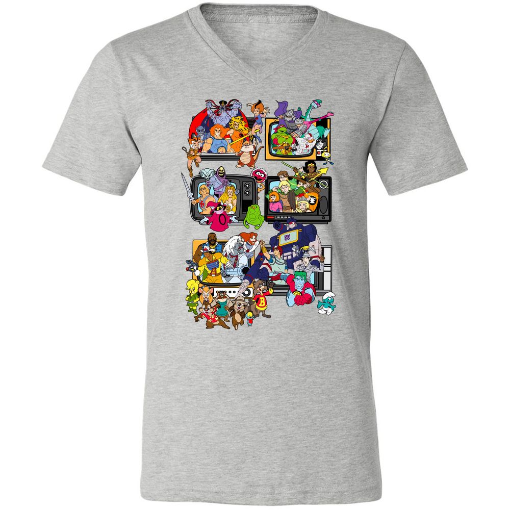 Unisex V-Neck T-Shirt - NK7KXUBF - Athletic Heather - 7