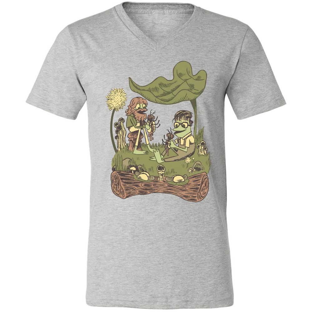 Unisex V-Neck T-Shirt - Q6UU7LTZ - Athletic Heather - 7