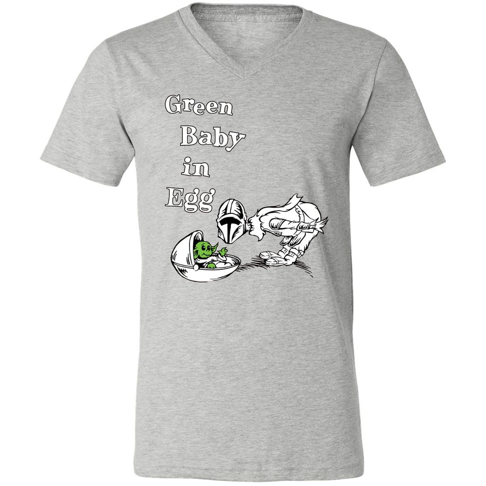 Unisex V-Neck T-Shirt - X76LAN55 - Athletic Heather - 7