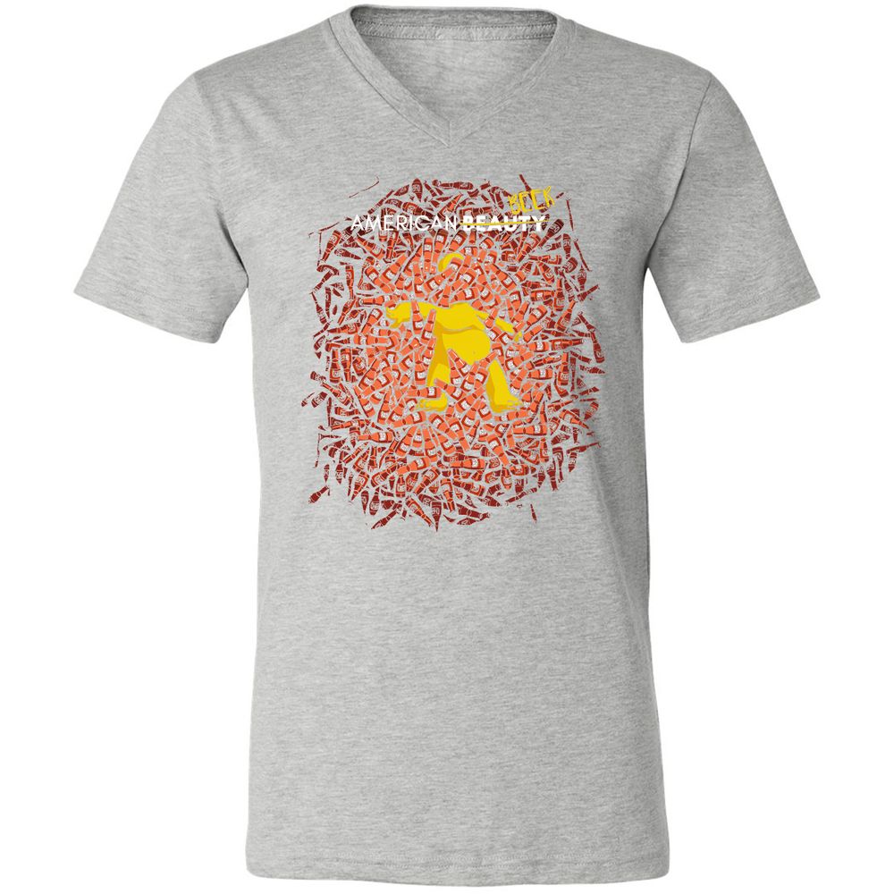 Unisex V-Neck T-Shirt - K9KWGCDF - Athletic Heather - 7