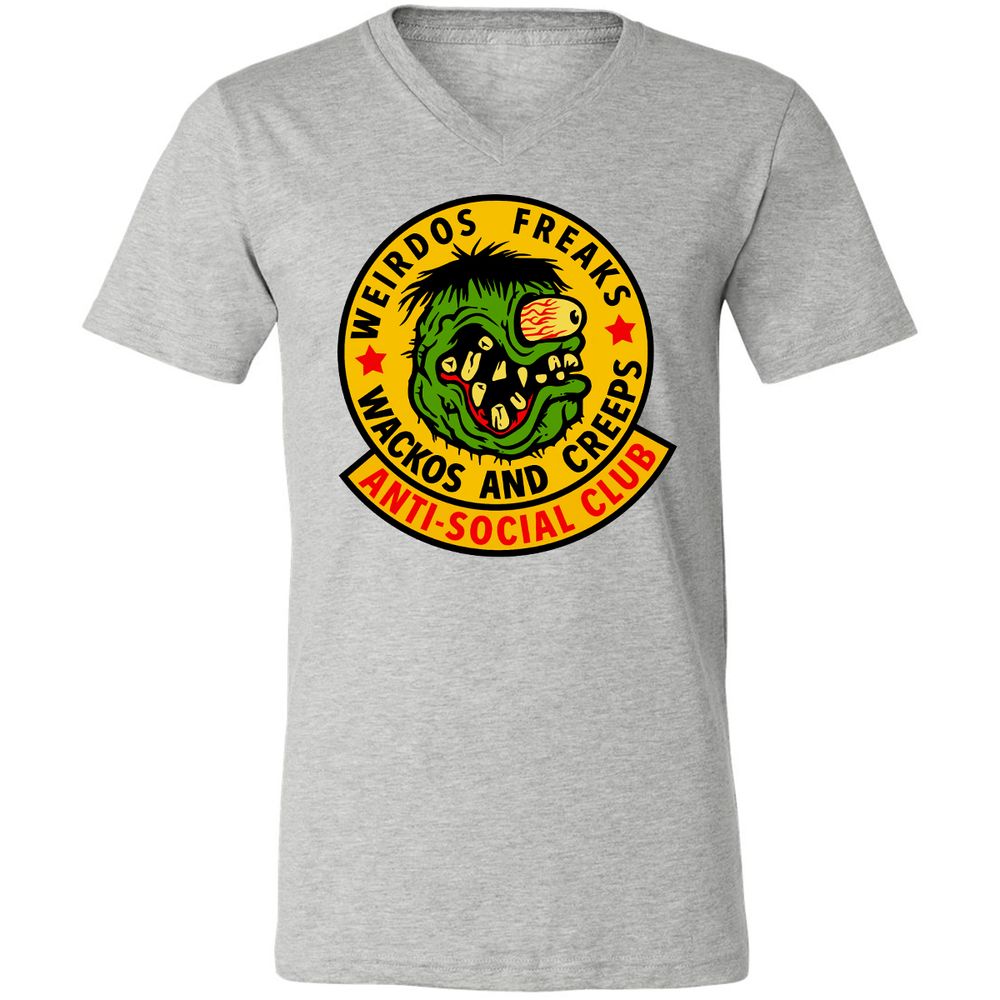 Unisex V-Neck T-Shirt - LLQJZC35 - Athletic Heather - 7
