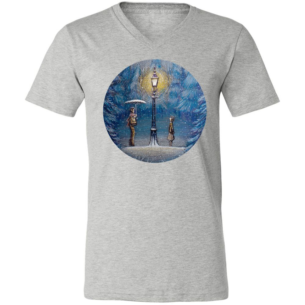 Unisex V-Neck T-Shirt - SWF6ENT3 - Athletic Heather - 7