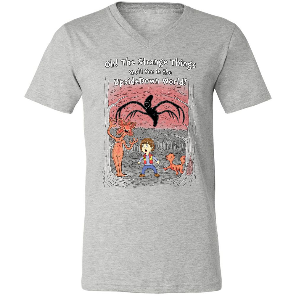 Unisex V-Neck T-Shirt - Q9M4EF8X - Athletic Heather - 7