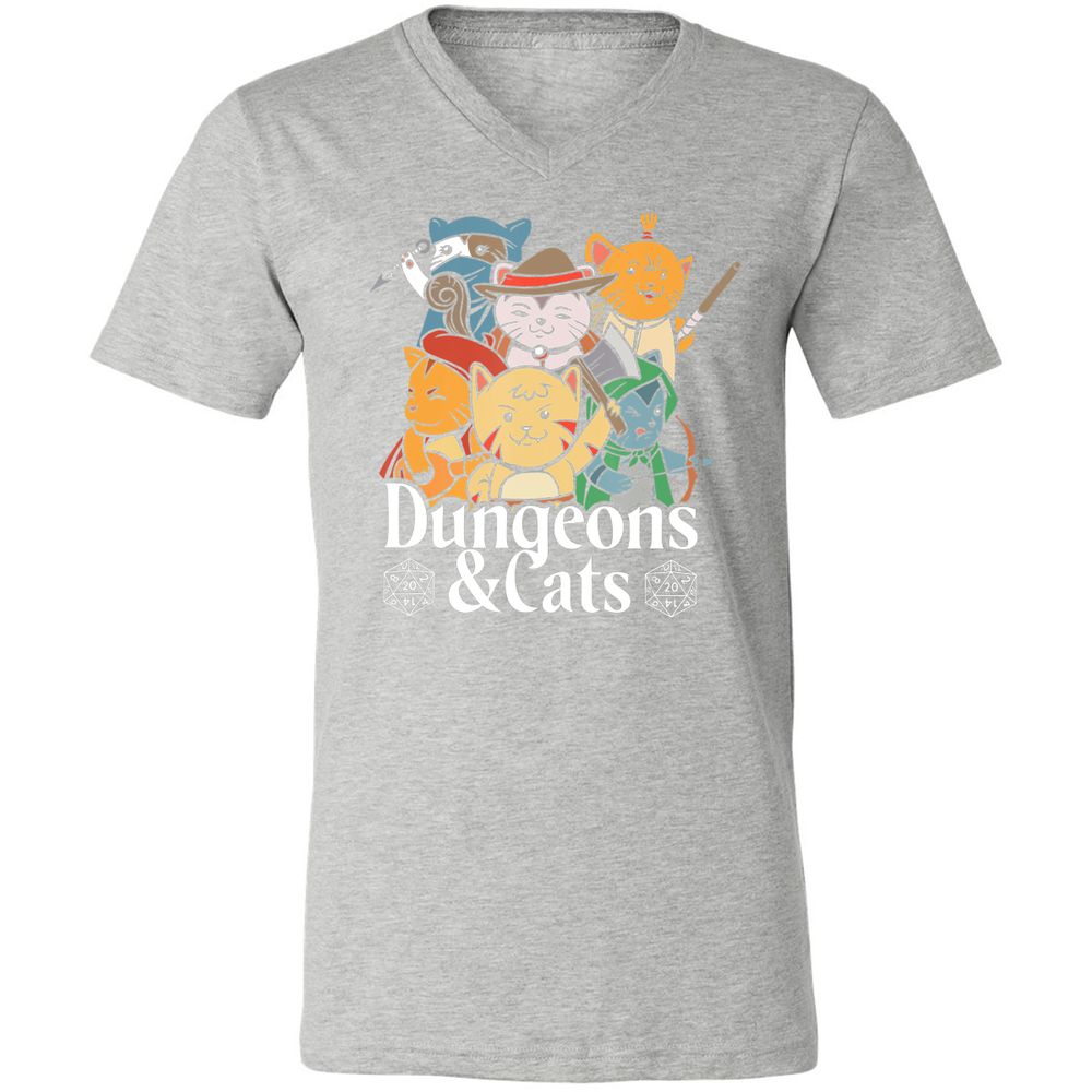 Unisex V-Neck T-Shirt - CUDMLNLW - Athletic Heather - 7