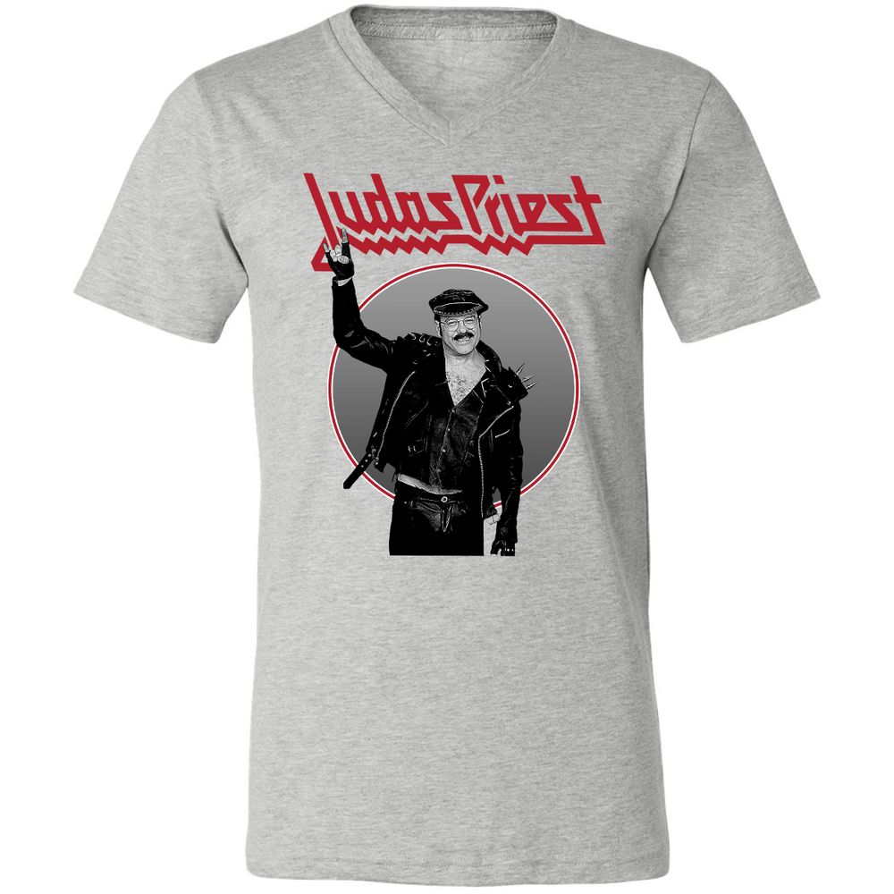 Unisex V-Neck T-Shirt - RYYBX5L7 - Athletic Heather - 7