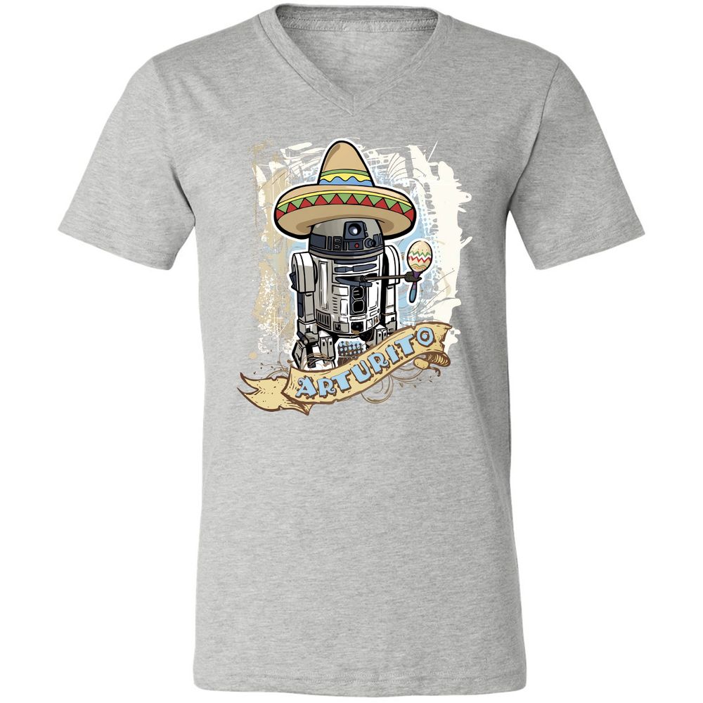 Unisex V-Neck T-Shirt - RU3BUDYA - Athletic Heather - 7