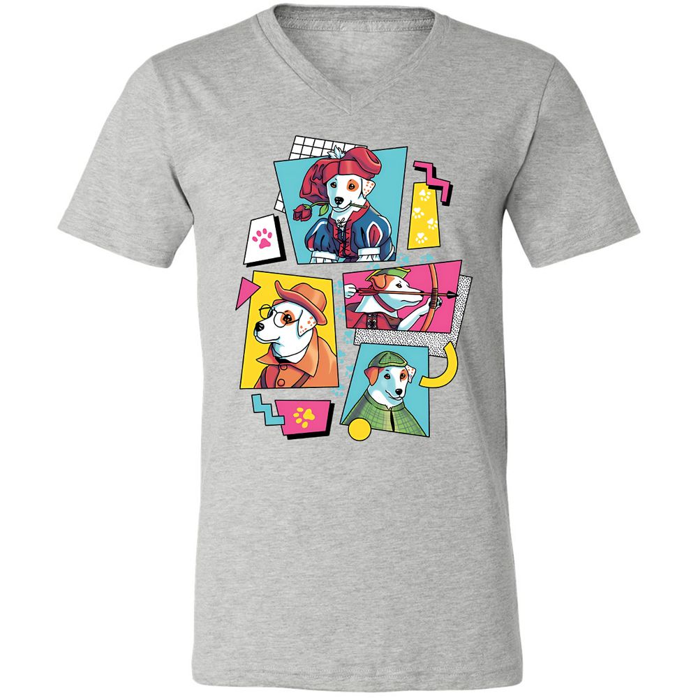 Unisex V-Neck T-Shirt - ERVZNU8R - Athletic Heather - 7