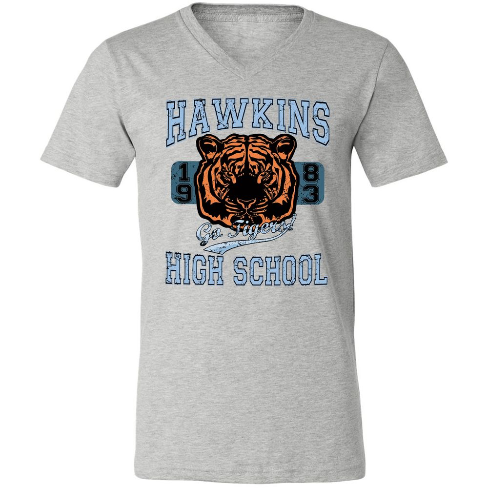 Unisex V-Neck T-Shirt - DVQDPYWF - Athletic Heather - 7