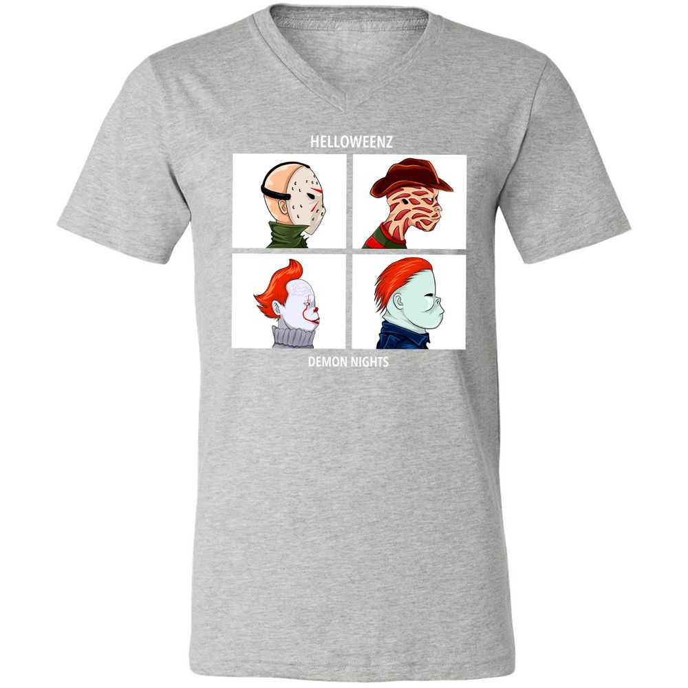 Unisex V-Neck T-Shirt - H1EBDSJJ - Athletic Heather - 7
