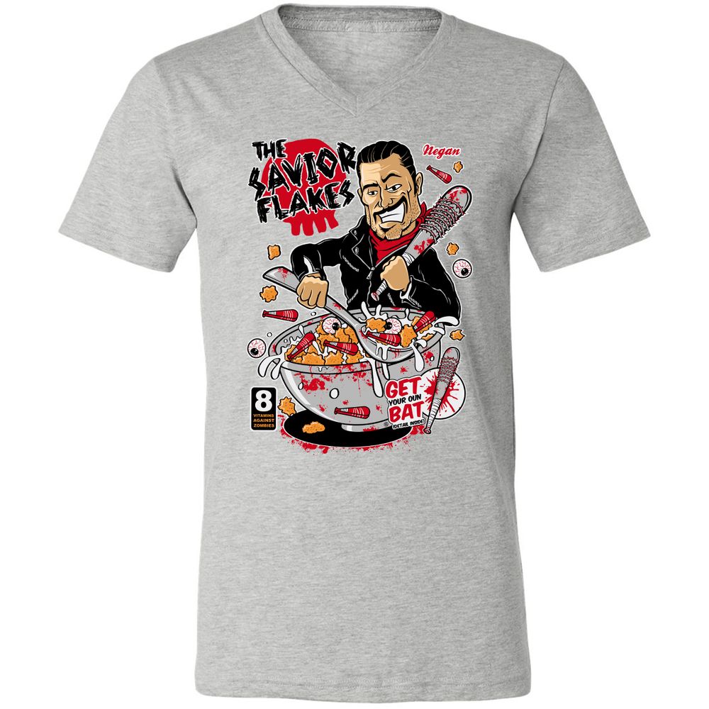 Unisex V-Neck T-Shirt - QTFZ2FYS - Athletic Heather - 7