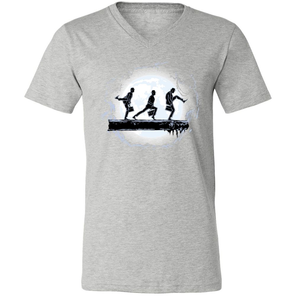 Unisex V-Neck T-Shirt - FXM7SQU2 - Athletic Heather - 7