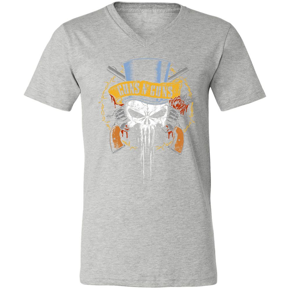 Unisex V-Neck T-Shirt - 9TADPYEW - Athletic Heather - 7