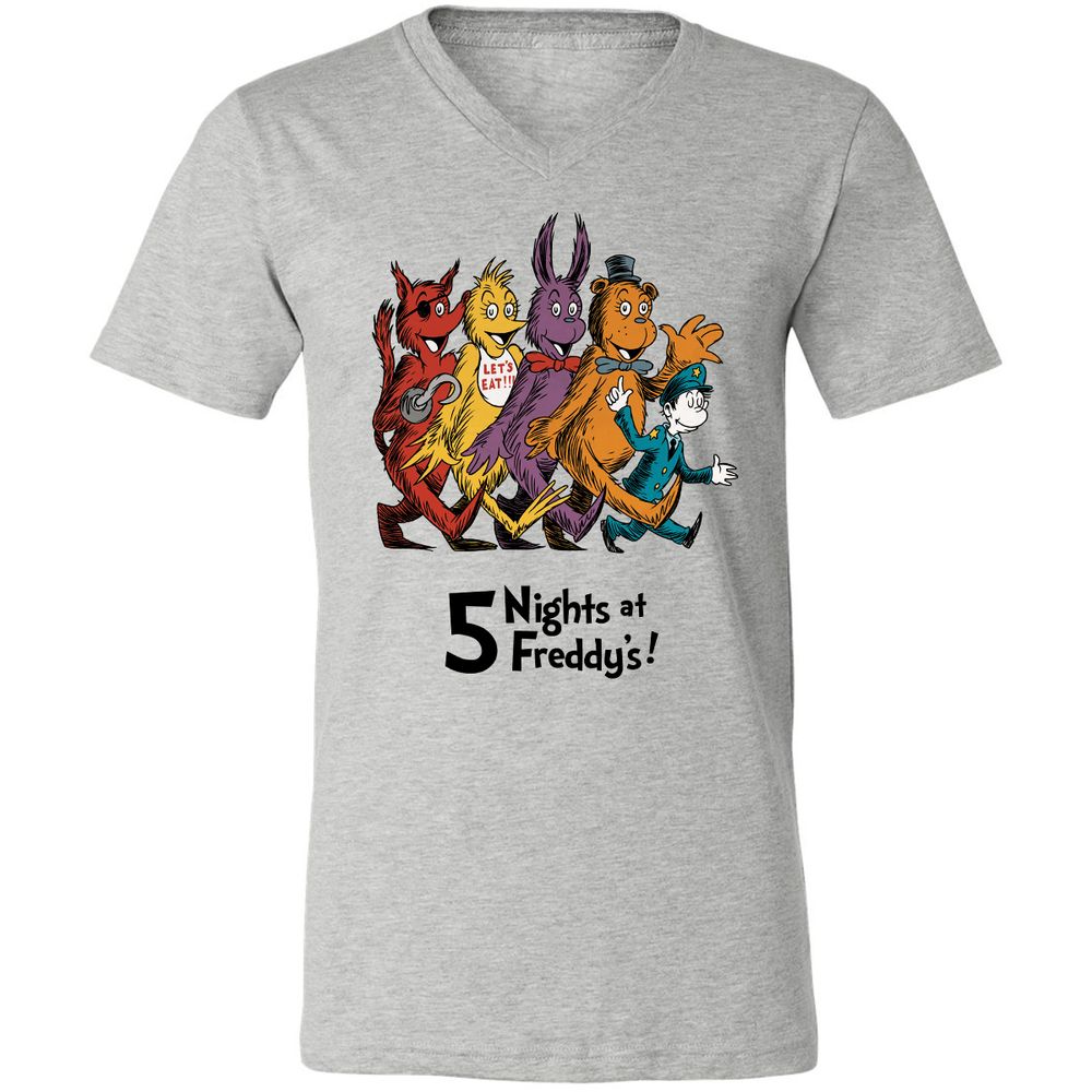 Unisex V-Neck T-Shirt - 4DP7TE5N - Athletic Heather - 7