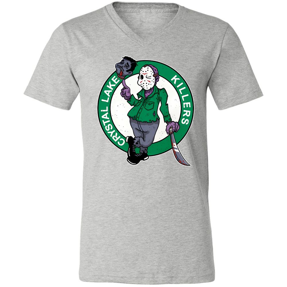 Unisex V-Neck T-Shirt - ADLVUVR4 - Athletic Heather - 7