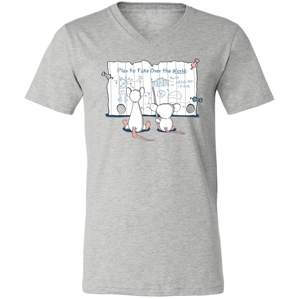 Unisex V-Neck T-Shirt - ED2JNN24 - Athletic Heather - 7