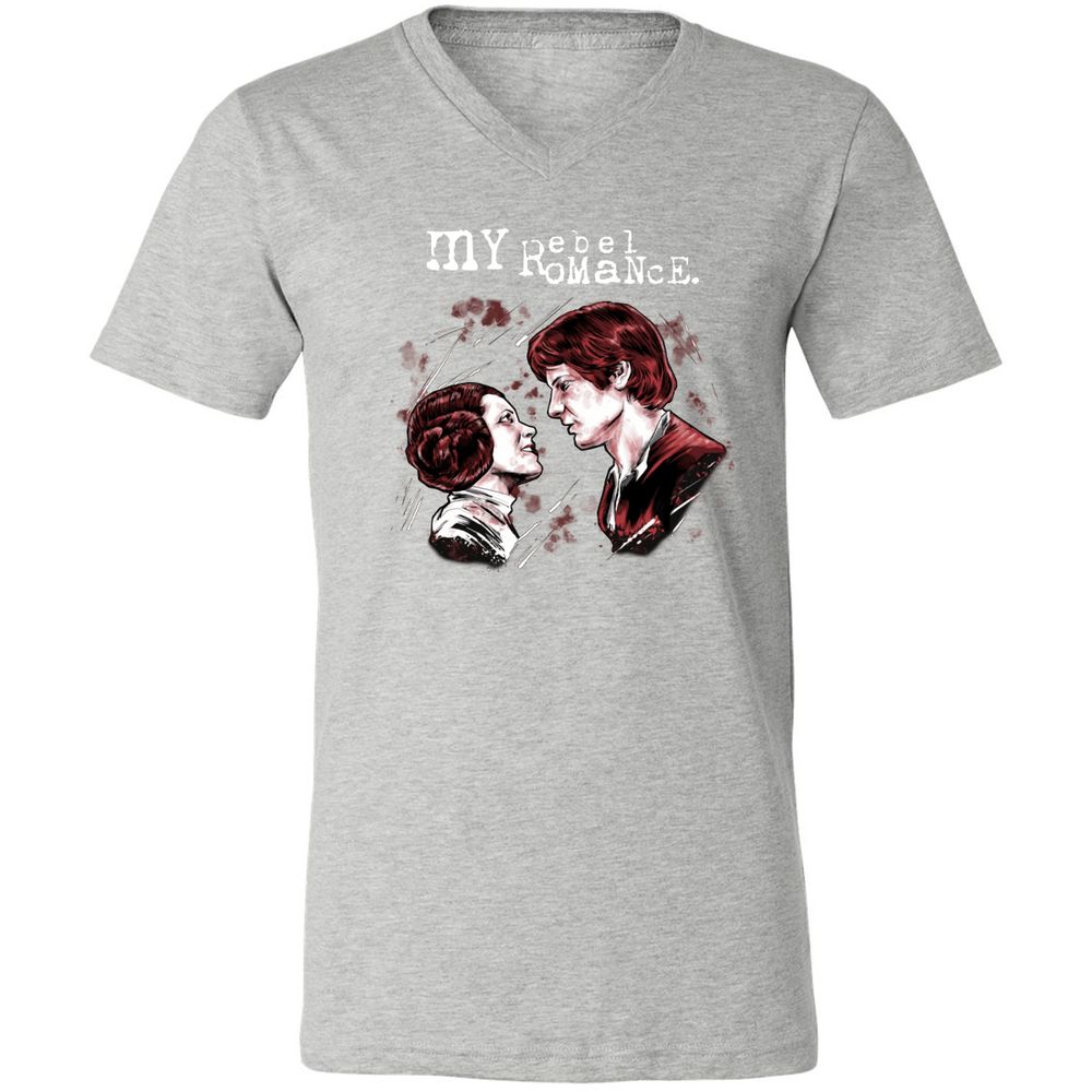 Unisex V-Neck T-Shirt - HQBVSFTR - Athletic Heather - 7