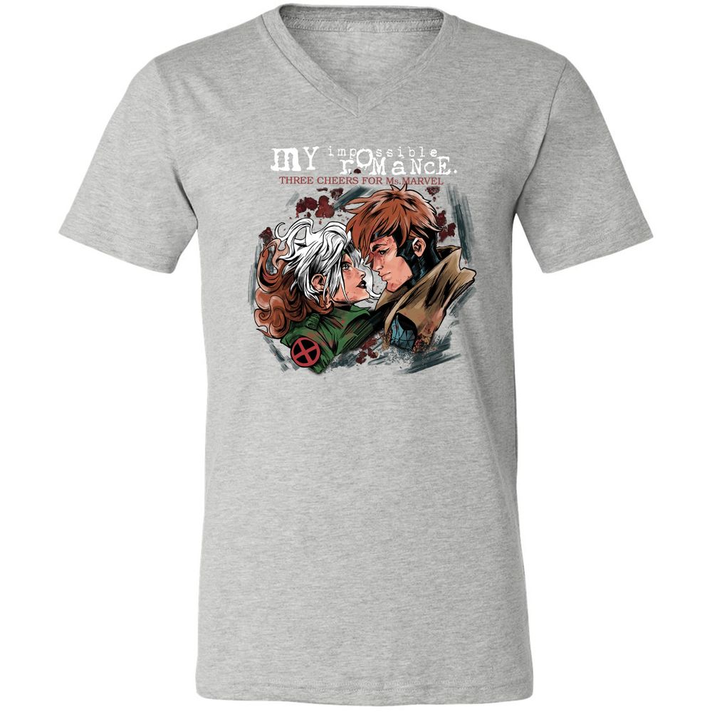 Unisex V-Neck T-Shirt - R79XZXU3 - Athletic Heather - 7