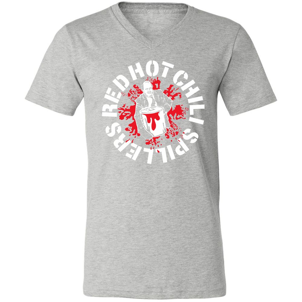 Unisex V-Neck T-Shirt - 8PHQ6CLJ - Athletic Heather - 7