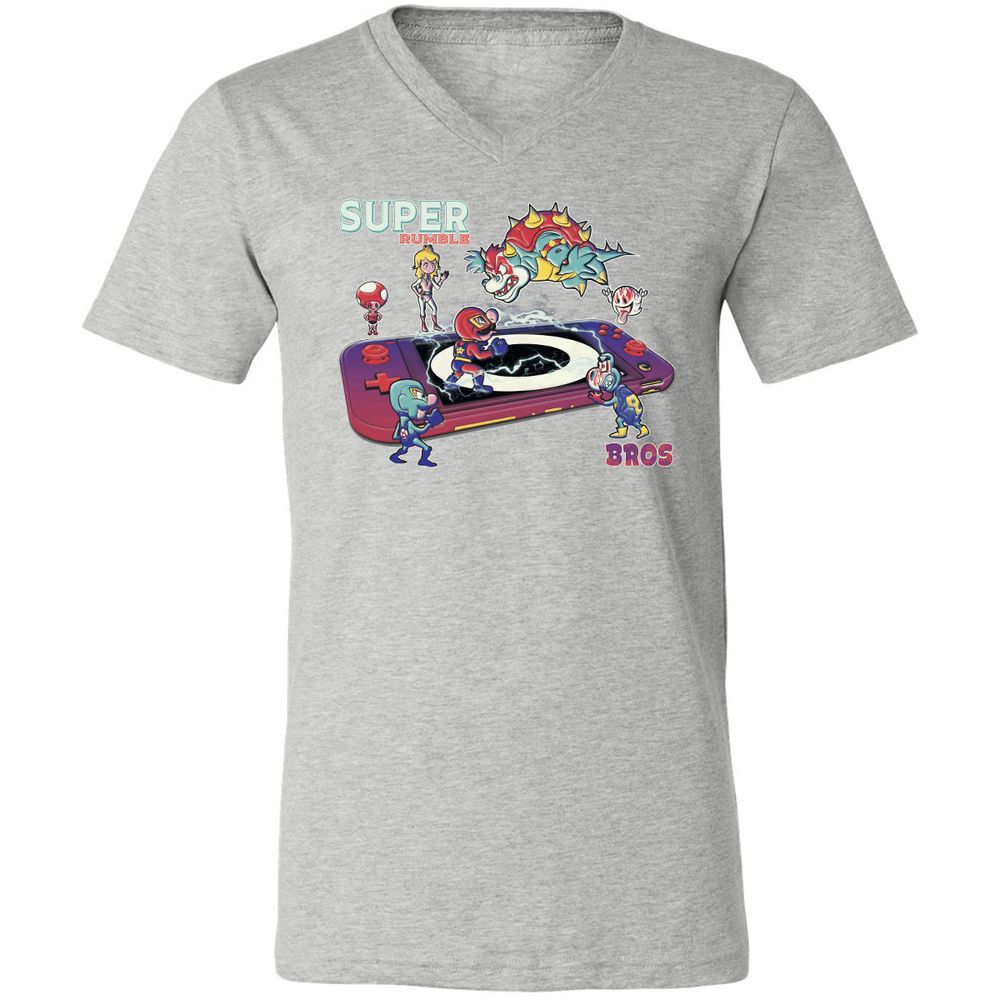Unisex V-Neck T-Shirt - 8TKV3GJQ - Athletic Heather - 7