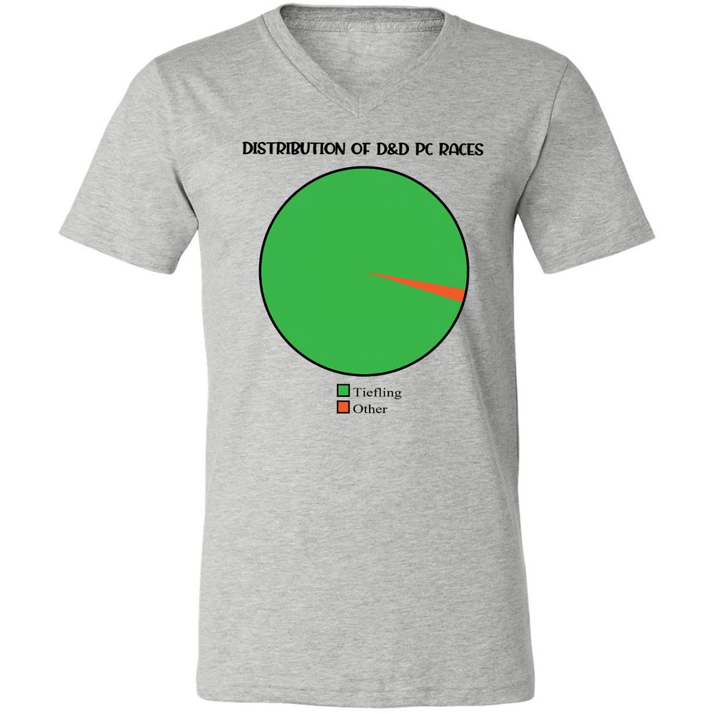 Unisex V-Neck T-Shirt - 4SA4B6E7 - Athletic Heather - 7