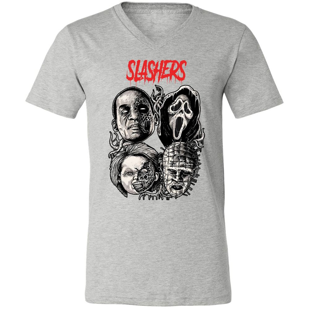 Unisex V-Neck T-Shirt - 89RMY1UV - Athletic Heather - 7