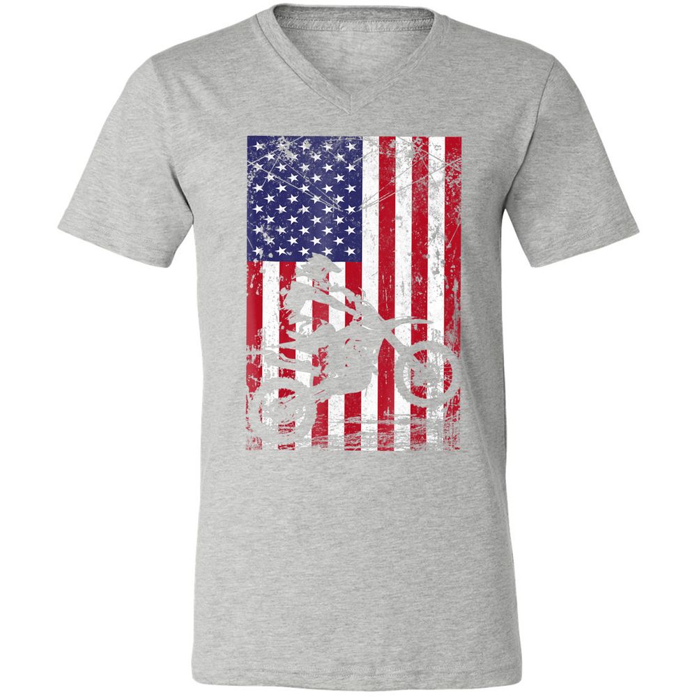 Unisex V-Neck T-Shirt - WD6HWMAT - Athletic Heather - 7