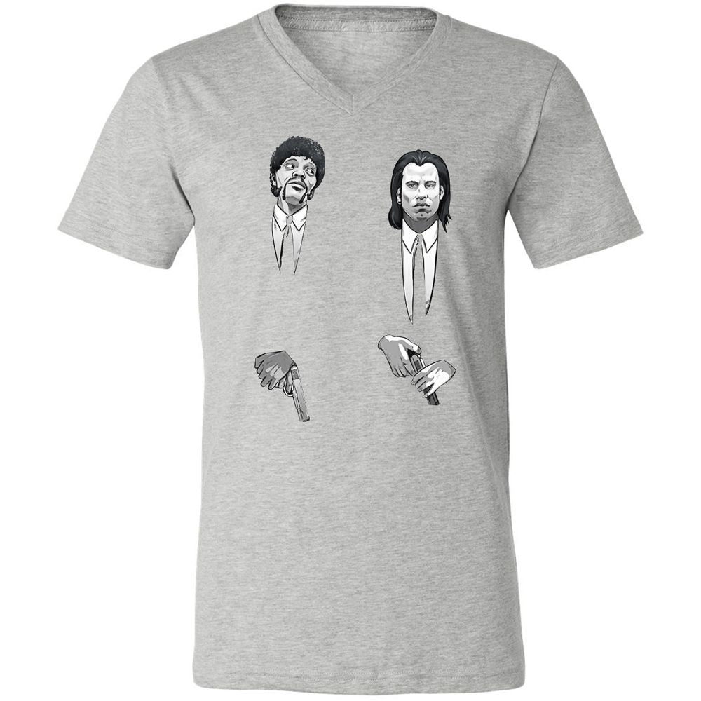 Unisex V-Neck T-Shirt - NHY2K4FV - Athletic Heather - 7