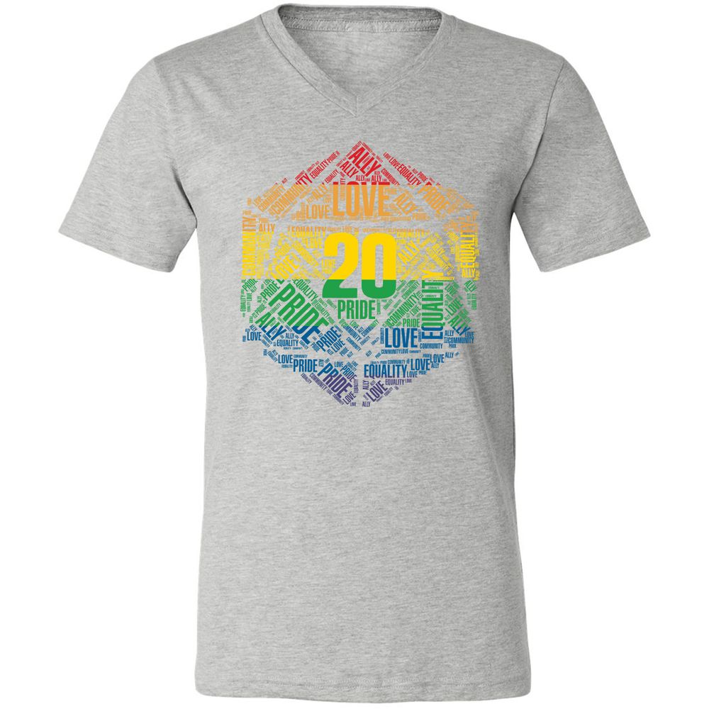 Unisex V-Neck T-Shirt - APTUKR3N - Athletic Heather - 7