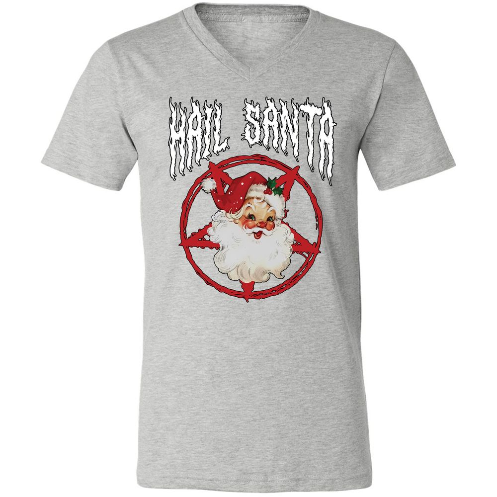 Unisex V-Neck T-Shirt - 1VNTQMZR - Athletic Heather - 7
