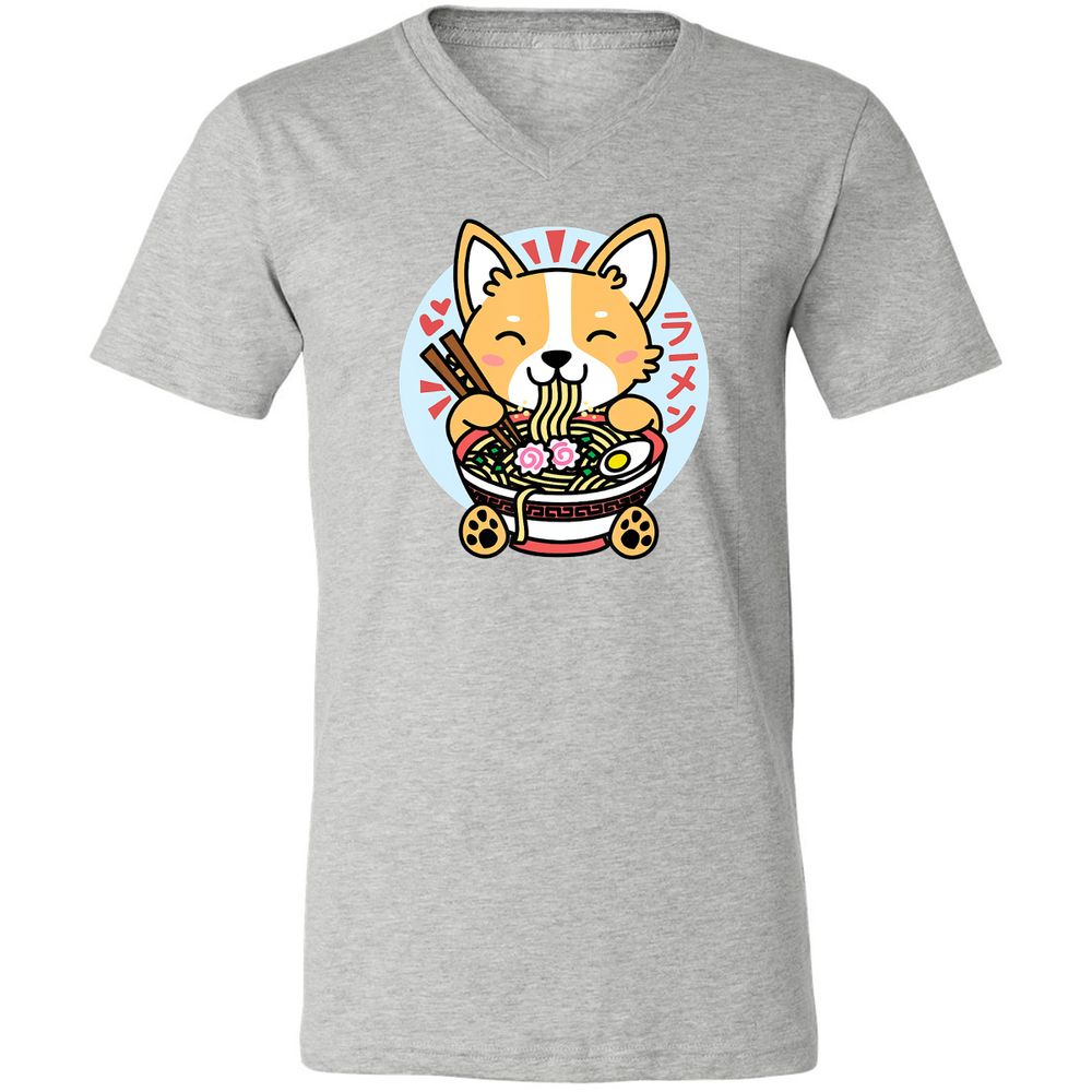 Unisex V-Neck T-Shirt - 6H2FKG3E - Athletic Heather - 7