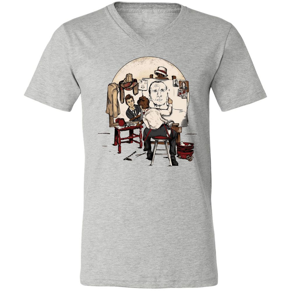Unisex V-Neck T-Shirt - YFNADRQY - Athletic Heather - 7