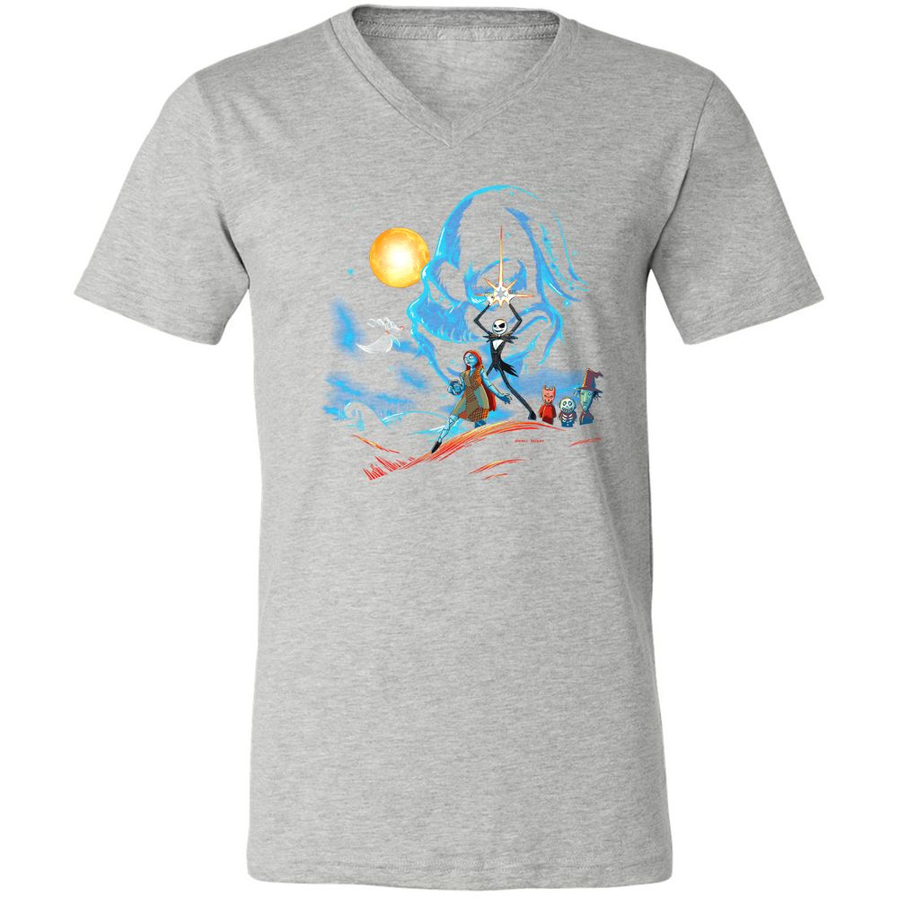Unisex V-Neck T-Shirt - HE3V97T4 - Athletic Heather - 7