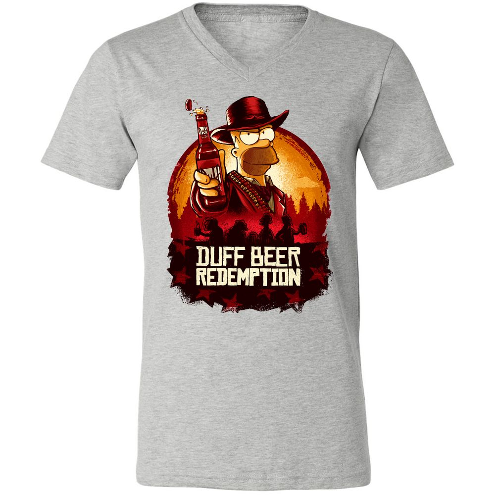 Unisex V-Neck T-Shirt - 3753U7E8 - Athletic Heather - 7