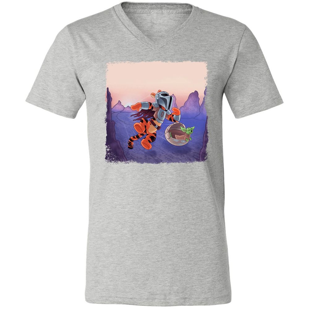 Unisex V-Neck T-Shirt - 38JYX5VU - Athletic Heather - 7