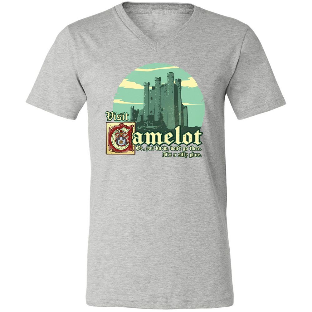 Unisex V-Neck T-Shirt - VK6D16N3 - Athletic Heather - 7