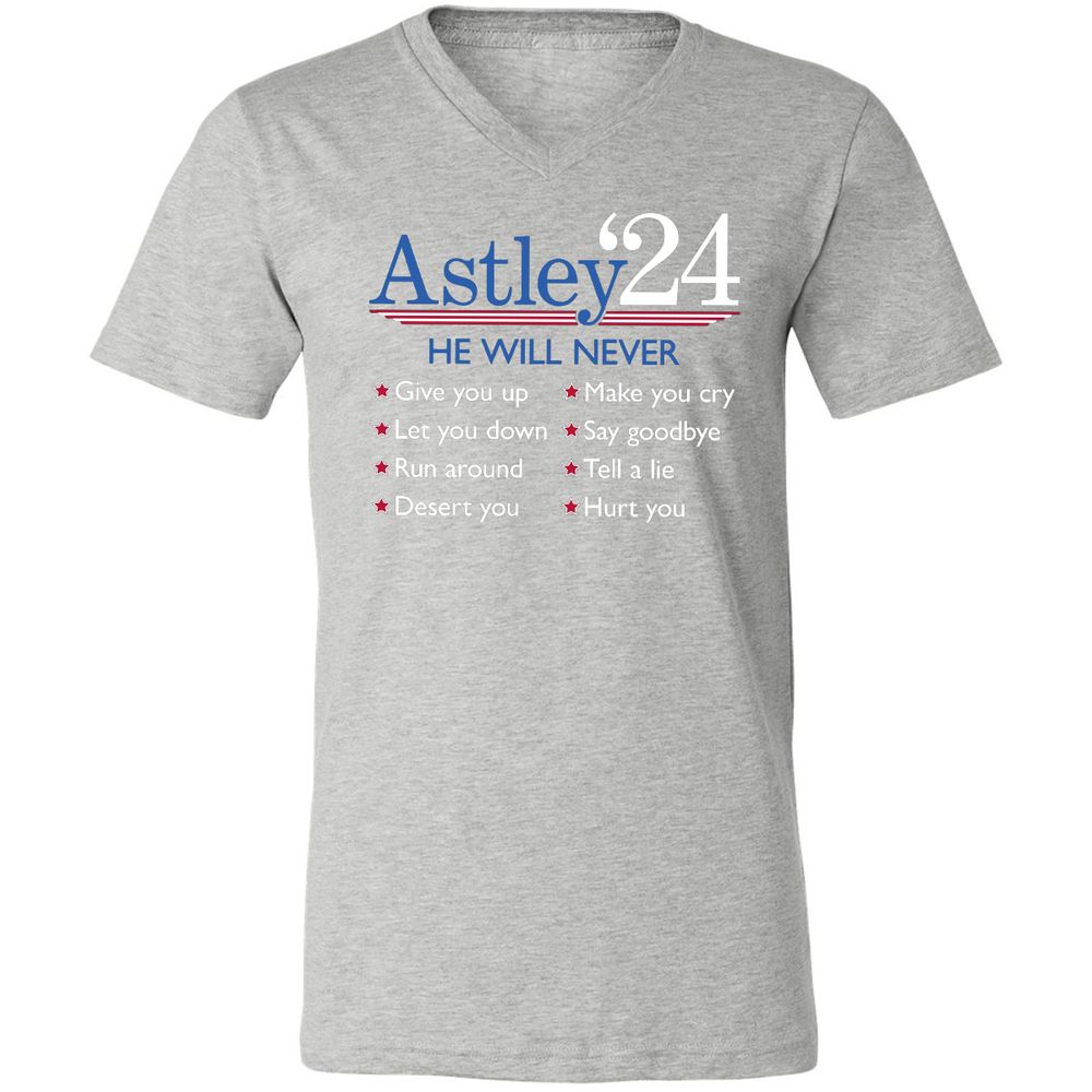 Unisex V-Neck T-Shirt - YCU4QJHC - Athletic Heather - 7