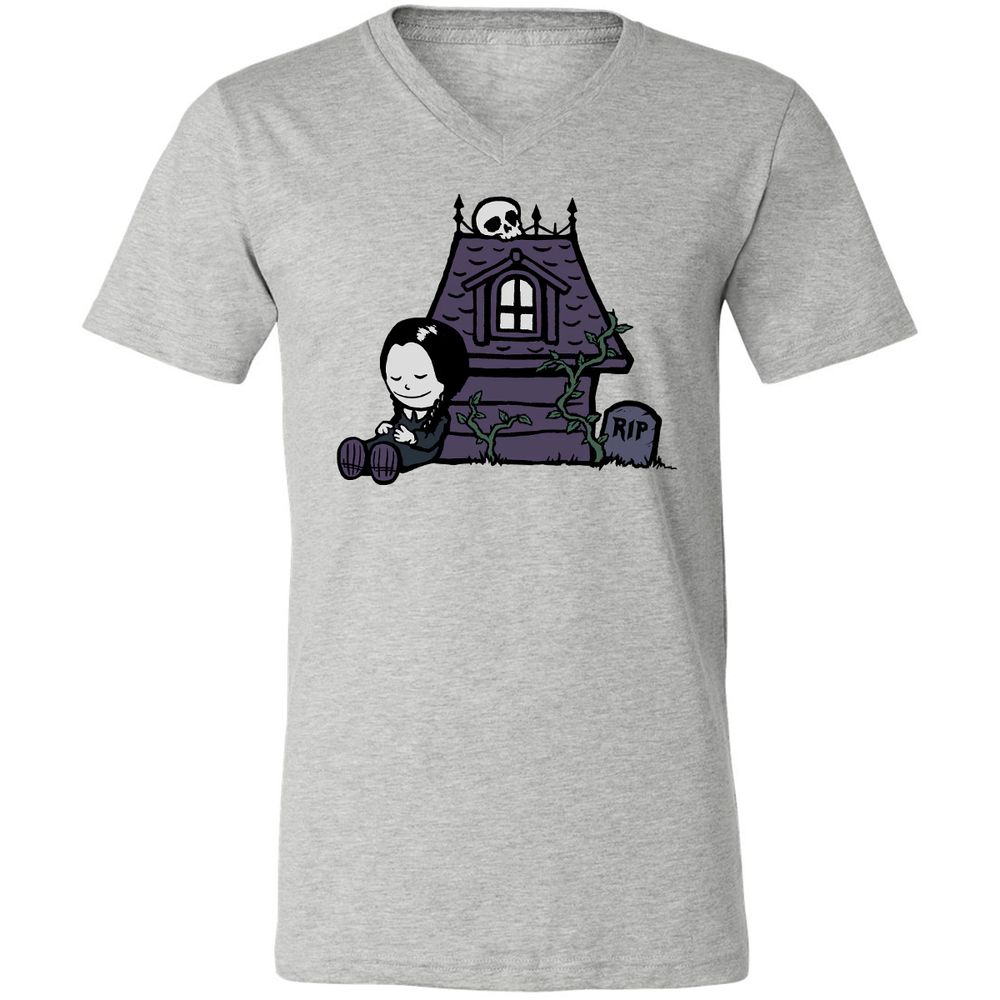 Unisex V-Neck T-Shirt - AVVDEVFL - Athletic Heather - 7