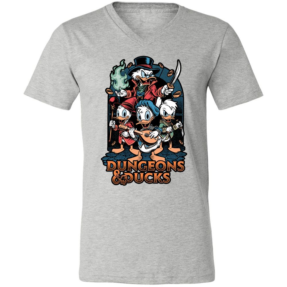 Unisex V-Neck T-Shirt - BSDYLVYT - Athletic Heather - 7