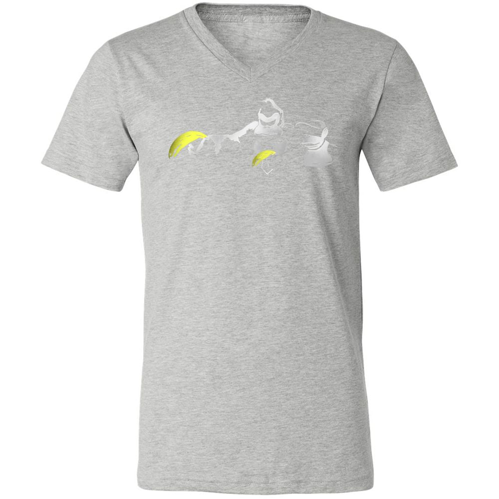 Unisex V-Neck T-Shirt - 34S5D4XQ - Athletic Heather - 7