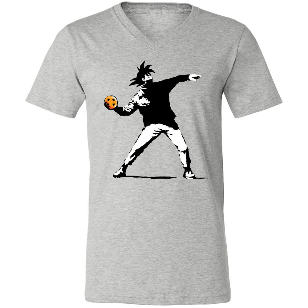 Unisex V-Neck T-Shirt - KEVQBWVK - Athletic Heather - 7