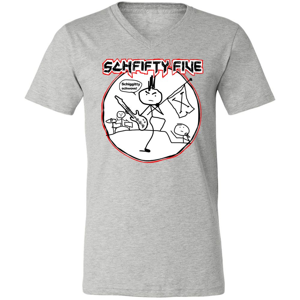 Unisex V-Neck T-Shirt - FTJEWNFN - Athletic Heather - 7