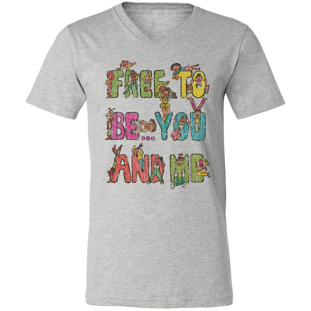 Unisex V-Neck T-Shirt - 55VT6SER - Athletic Heather - 7