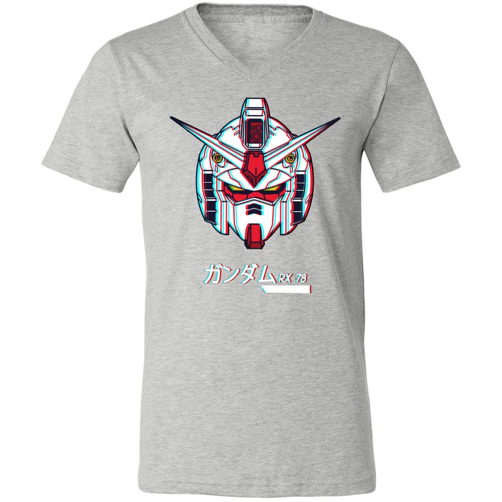 Unisex V-Neck T-Shirt - WQVEUS59 - Athletic Heather - 7