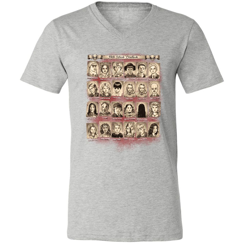 Unisex V-Neck T-Shirt - GMA6QG6P - Athletic Heather - 7