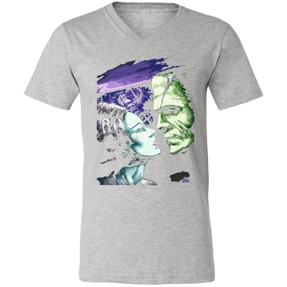Unisex V-Neck T-Shirt - 8FCJXLRW - Athletic Heather - 7