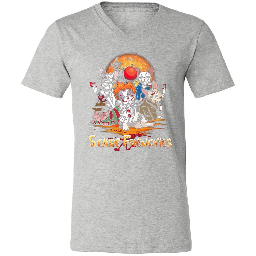 Unisex V-Neck T-Shirt - 9LCWLXST - Athletic Heather - 7